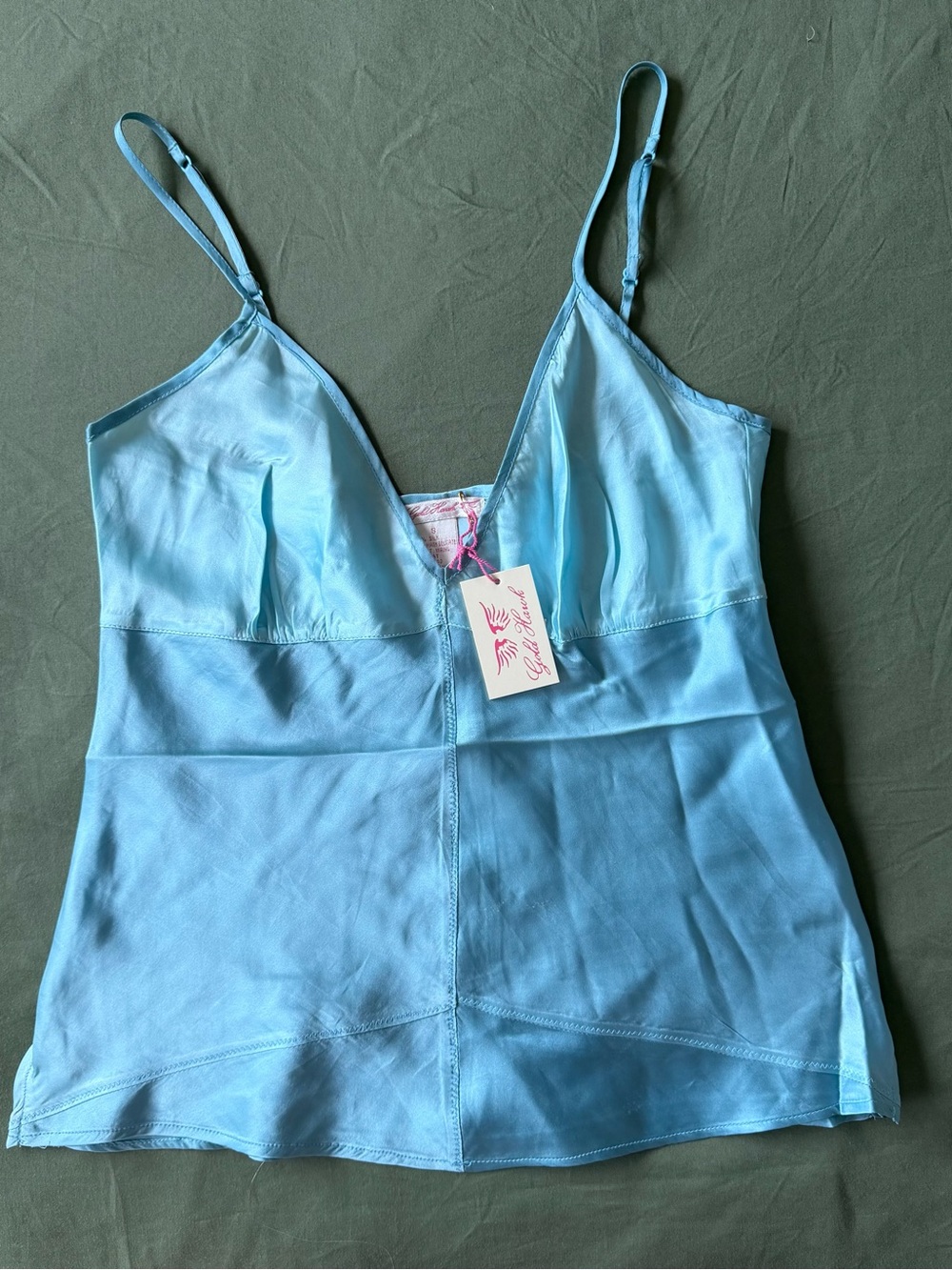 NWT Gold Hawk 100%Silk Cami SMALL$150 MSRP